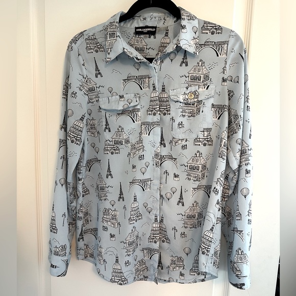 Karl Lagerfeld Landmark Blouse - Picture 1 of 5